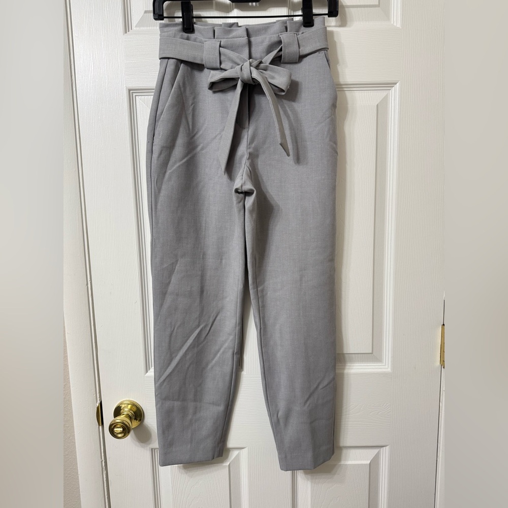 Express Light Gray Pleated Pants